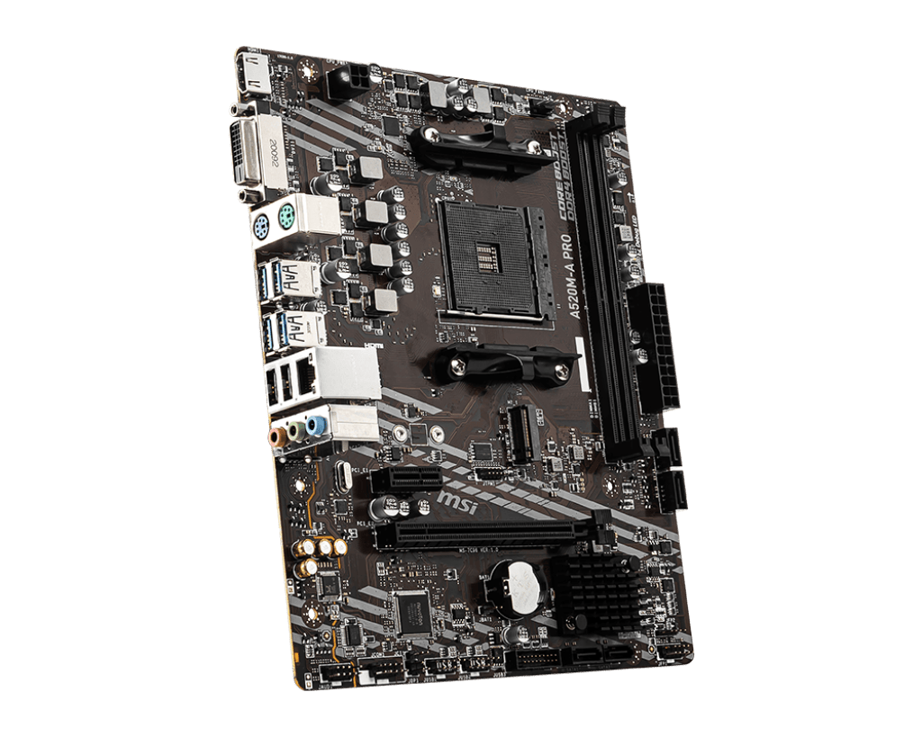 PLACA MADRE MSI A520M - A PRO • CHIPSET AMD A520 • SOPORTE PARA PROCESADORES RYZEN • FORMATO MICRO - ATX • DDR4 • CONEXIONES ESTABLES Y RENDIMIENTO CONFIABLE PARA PC A520M-A-PRO - SMART BUSINESS
