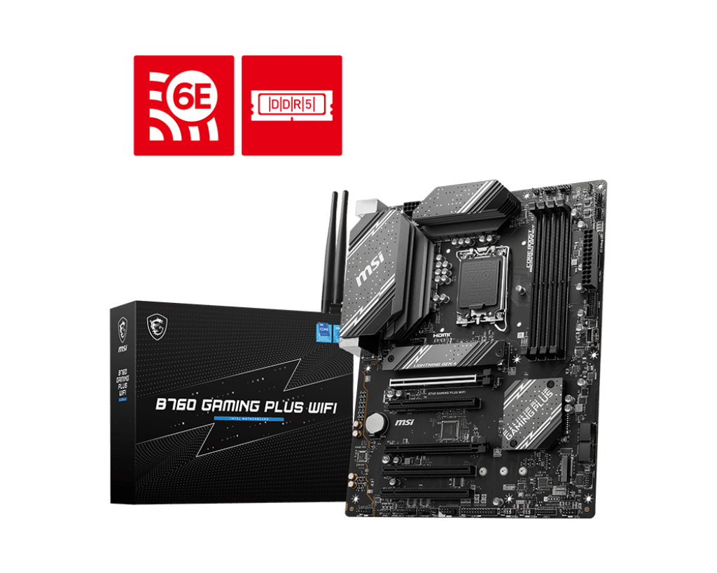 Placa Madre MSI B760 GAMING PLUS WIFI, Socket LGA 1700 (Intel 12/13/14va Gen), DDR5, Wi - Fi 6E, ATX 911-7D98-034 - SMART BUSINESS