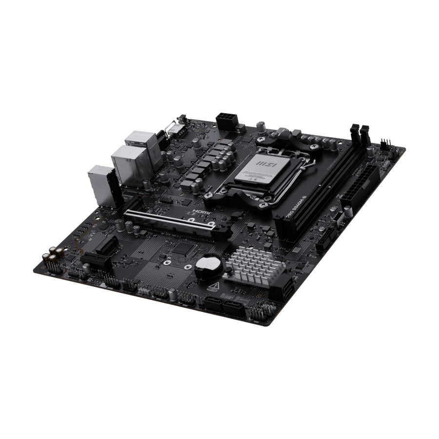 PLACA MADRE MSI PRO B840M - B PARA SOCKET AM5 CON SOPORTE DDR5 Y RED 2.5 GB – FORMATO MATX, PREPARADA PARA RYZEN 9000/8000/7000 911-7E76-002 - SMART BUSINESS