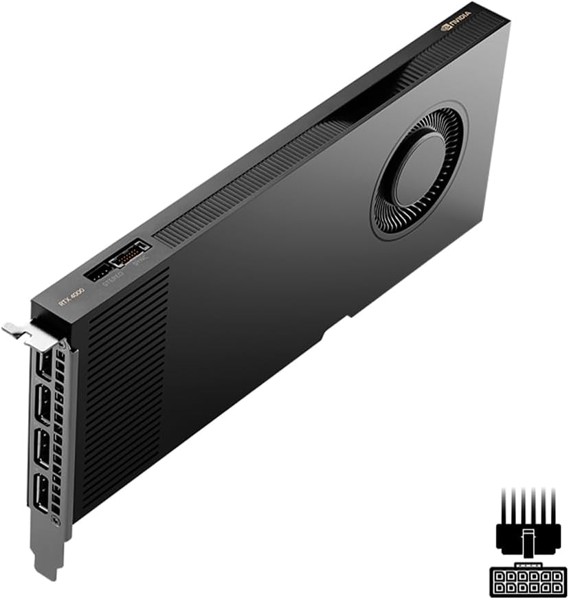 Tarjeta de Video Profesional - PNY NVIDIA RTX 4000 Ada Generation - 20GB GDDR6 ECC - 6144 CUDA Cores - 4x DisplayPort 1.4a - PCIe 4.0 x16 - 130W - Single Slot de Pny | first_variant_option_1 — Envío inmediato