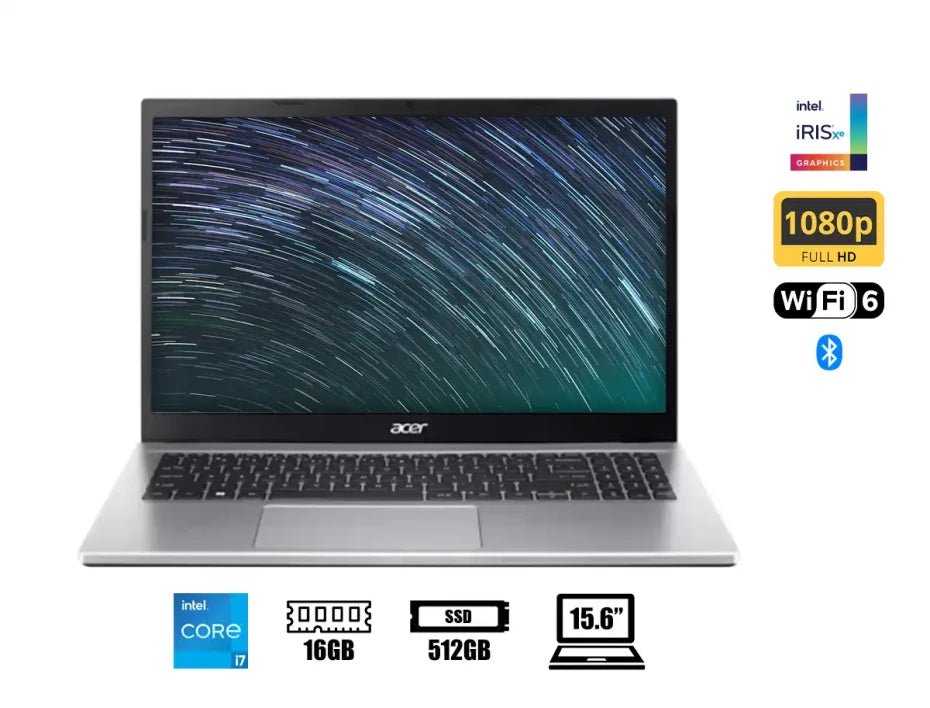 PORTÁTIL ACER ASPIRE 3 NX.K6TAL.00U CON PANTALLA FULL HD DE 15.6 PULGADAS, INTEL CORE I5, 8GB RAM, SSD DE 512GB, WINDOWS 11 NX.K6TAL.00U - SMART BUSINESS