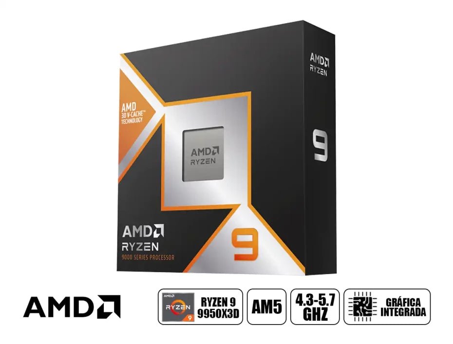 PROCESADOR AMD RYZEN 9 9950X3D - RENDIMIENTO SUPERIOR CON 16 NÚCLEOS, 4.30/5.70 GHZ Y 128 MB L3 CACHE, IDEAL PARA GAMING Y CREACIÓN DE CONTENIDOS 100-100000719WOF - SMART BUSINESS