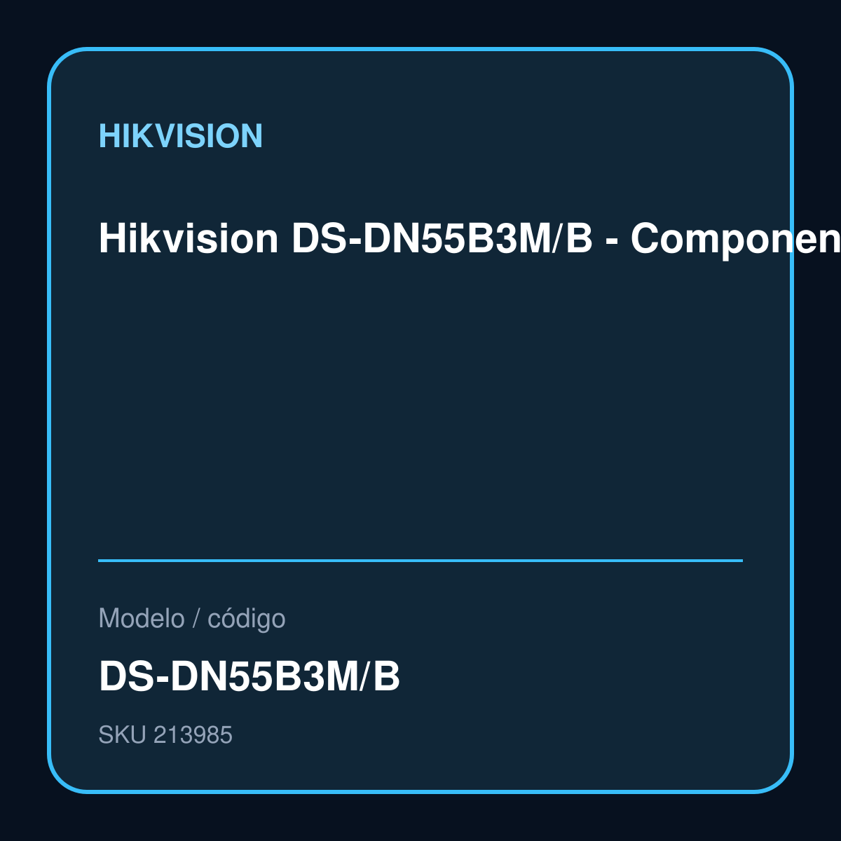 Hikvision DS-DN55B3M/B - Componente para montaje (modular bracket) - para pantalla LCD – DS-DN55B3M/B
