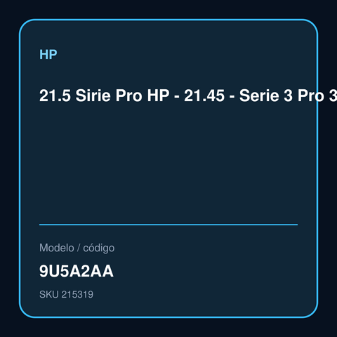21.5 Sirie Pro HP - 21.45 - Serie 3 Pro 322pv VGA,HDMI - Precio especial 9U5A2AA – 9U5A2AA