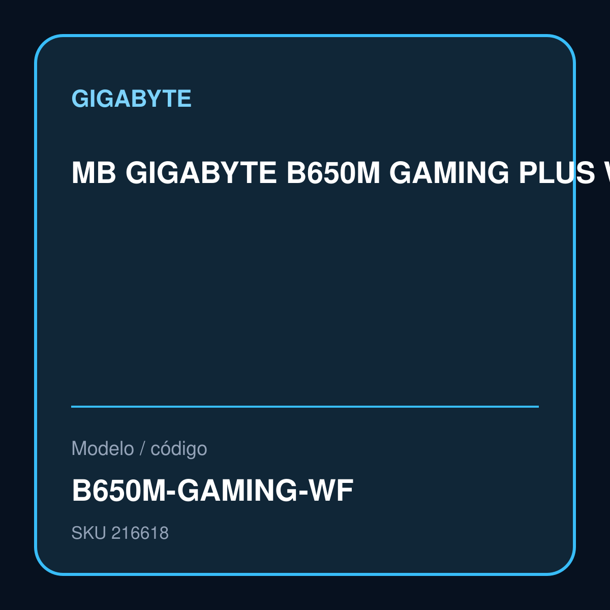 MB GIGABYTE B650M GAMING PLUS WIFI DDR5 PCI EX HDMI ATX B650M-GAMING-WF – B650M-GAMING-WF
