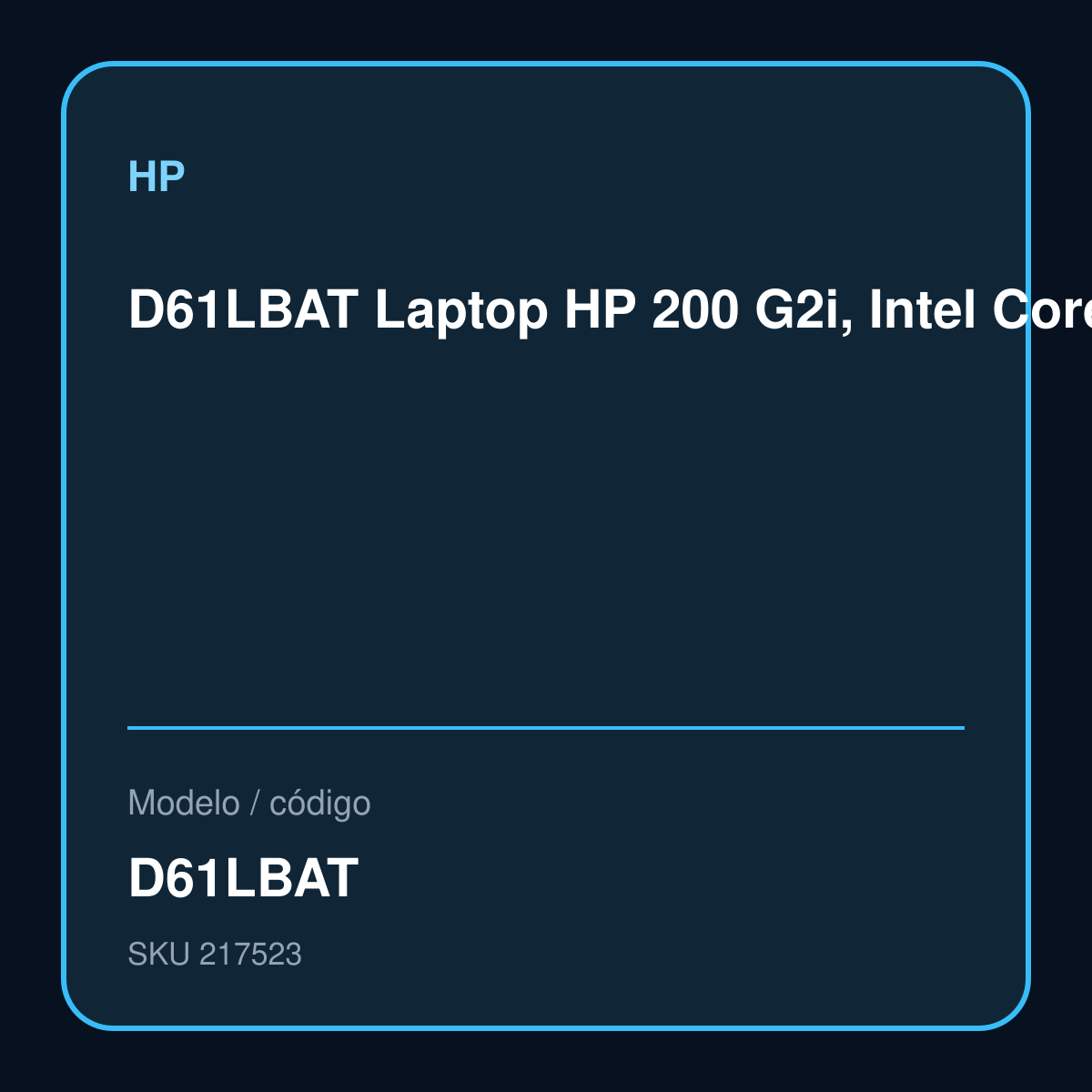 D61LBAT Laptop HP 200 G2i, Intel Core5 120U, 16GB RAM DDR5, 512GB SSD M.2, 16" WUXGA (1920x1200) LED, Ethernet RJ-45, FreeDOS 3.0 D61LBAT – D61LBAT