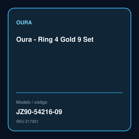 Oura - Ring 4 Gold 9 Set – JZ90-54216-09