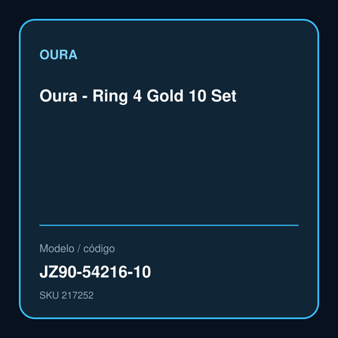 Oura - Ring 4 Gold 10 Set – JZ90-54216-10