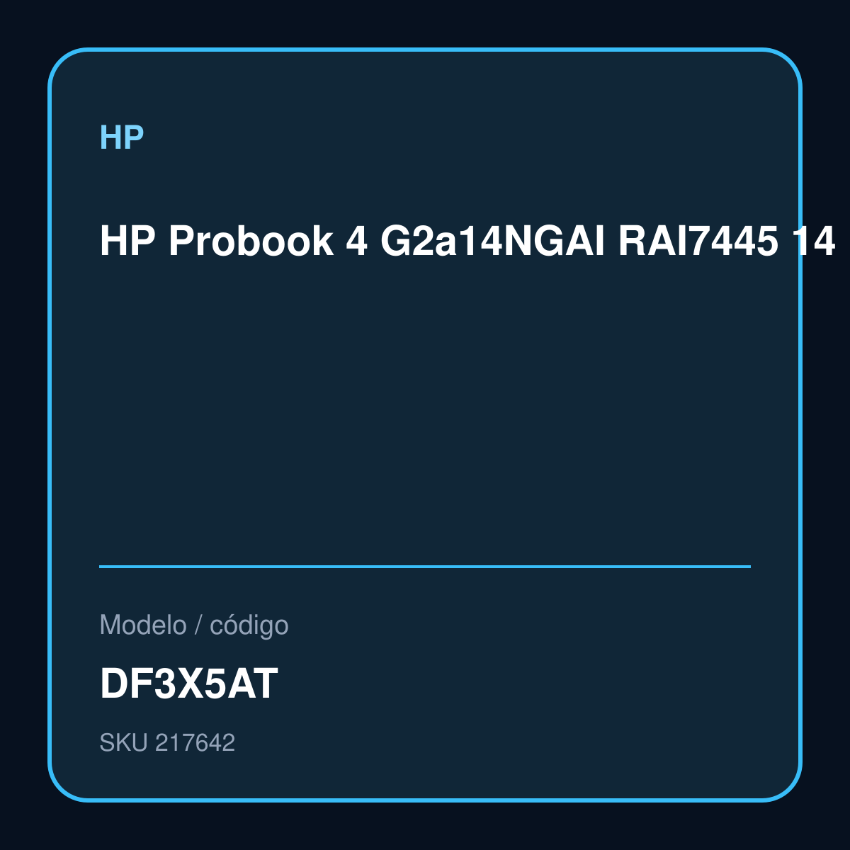 HP Probook 4 G2a14NGAI RAI7445 14 16GB 512GB SSD W11P DF3X5AT – DF3X5AT