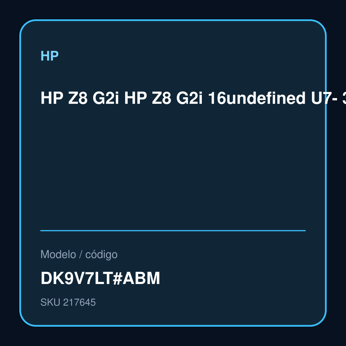 HP Z8 G2i HP Z8 G2i 16" U7- 356H NVIDIA® RTX PRO™ 500 (6GB) 32GB 1TB SSD W11P DK9V7LT#ABM – DK9V7LT#ABM
