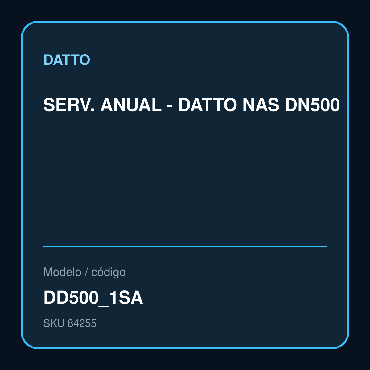 SERV. ANUAL - DATTO NAS DN500 – DD500_1SA