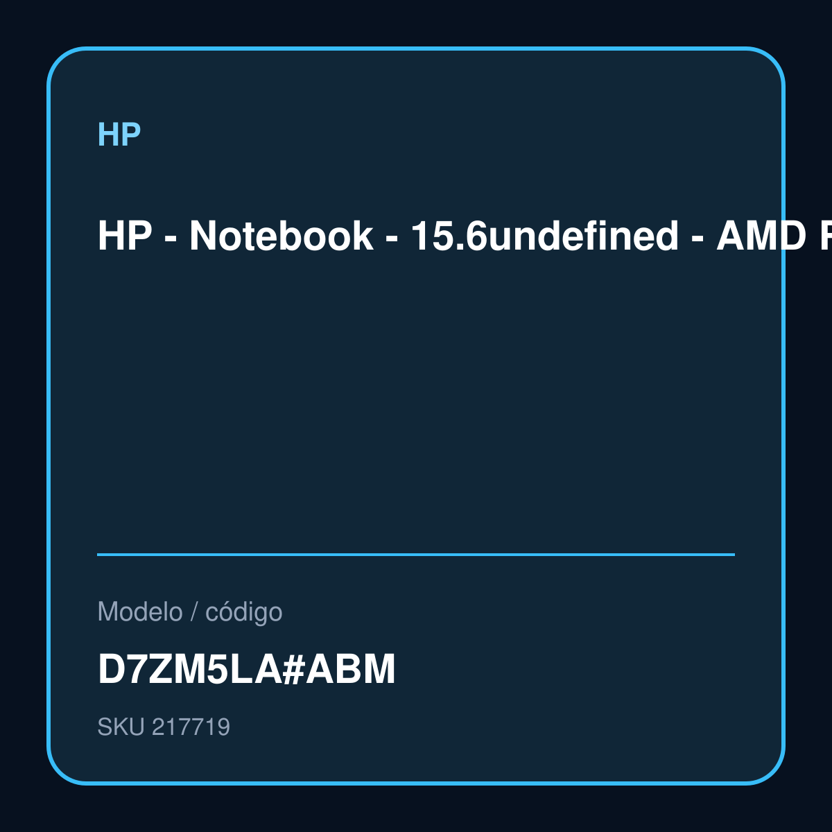 HP - Notebook - 15.6" - AMD Ryzen 7 7730U - 34 - 16 GB - 512 GB - -w - FreeDOS - 1-year warranty – D7ZM5LA#ABM