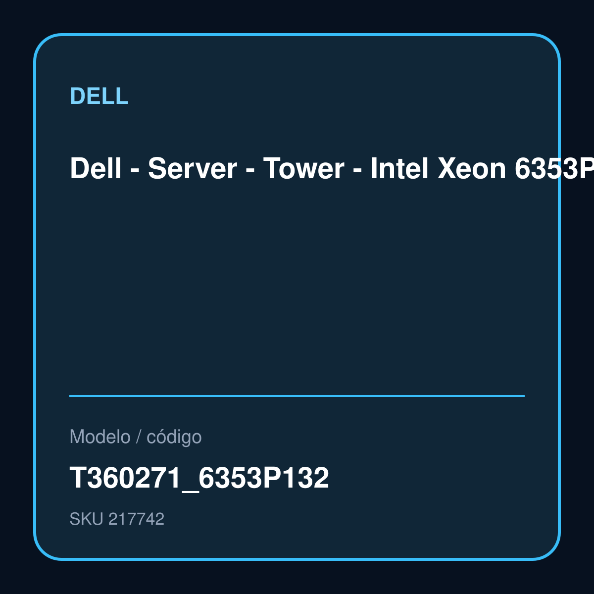 Dell - Server - Tower - Intel Xeon 6353P - 2 TB Hard Drive Capacity - T360 – T360271_6353P132