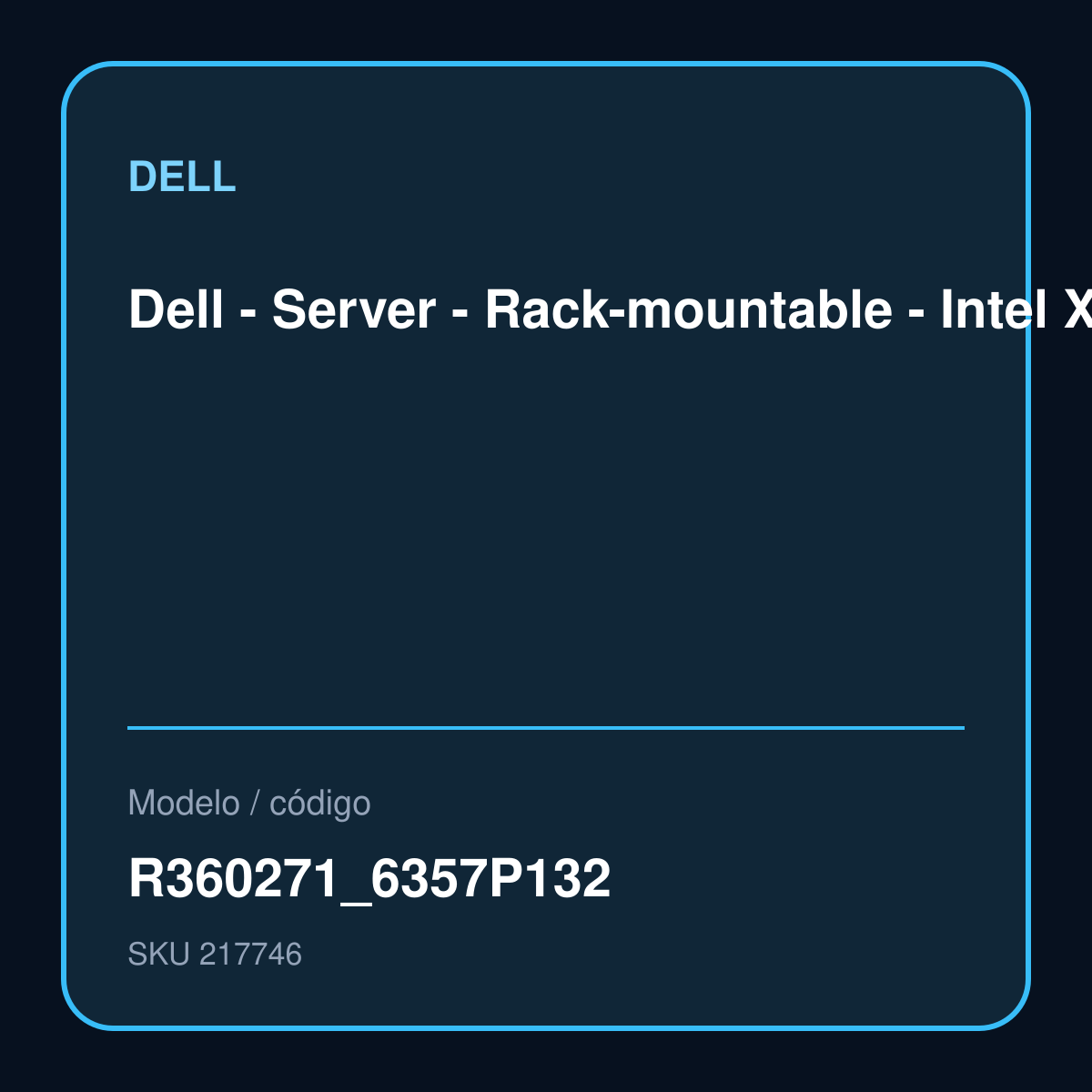 Dell - Server - Rack-mountable - Intel Xeon 6357P - 960 GB Hard Drive Capacity - R360 R360271_6357P132 – R360271_6357P132