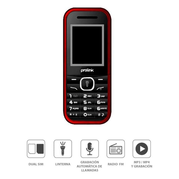 PROLINK NEO4G TELEFONO CELULAR 2G CON DOBLE SIM RADIO FM SOS 2.4″ NEGRO DS NEO4G - SMART BUSINESS