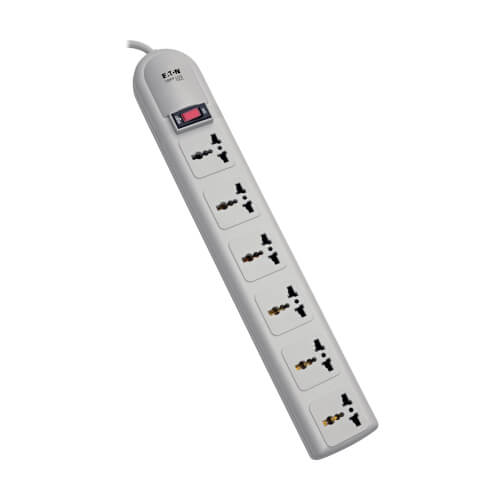 PROTECTOR DE SOBRETENSIÓN TRIPP LITE 6 SALIDAS UNIVERSAL, 750 J DE PROTECCIÓN – CABLE 1,8 M, IDEAL PARA PC O EQUIPOS SENSIBLES SUPER6OMNID - SMART BUSINESS