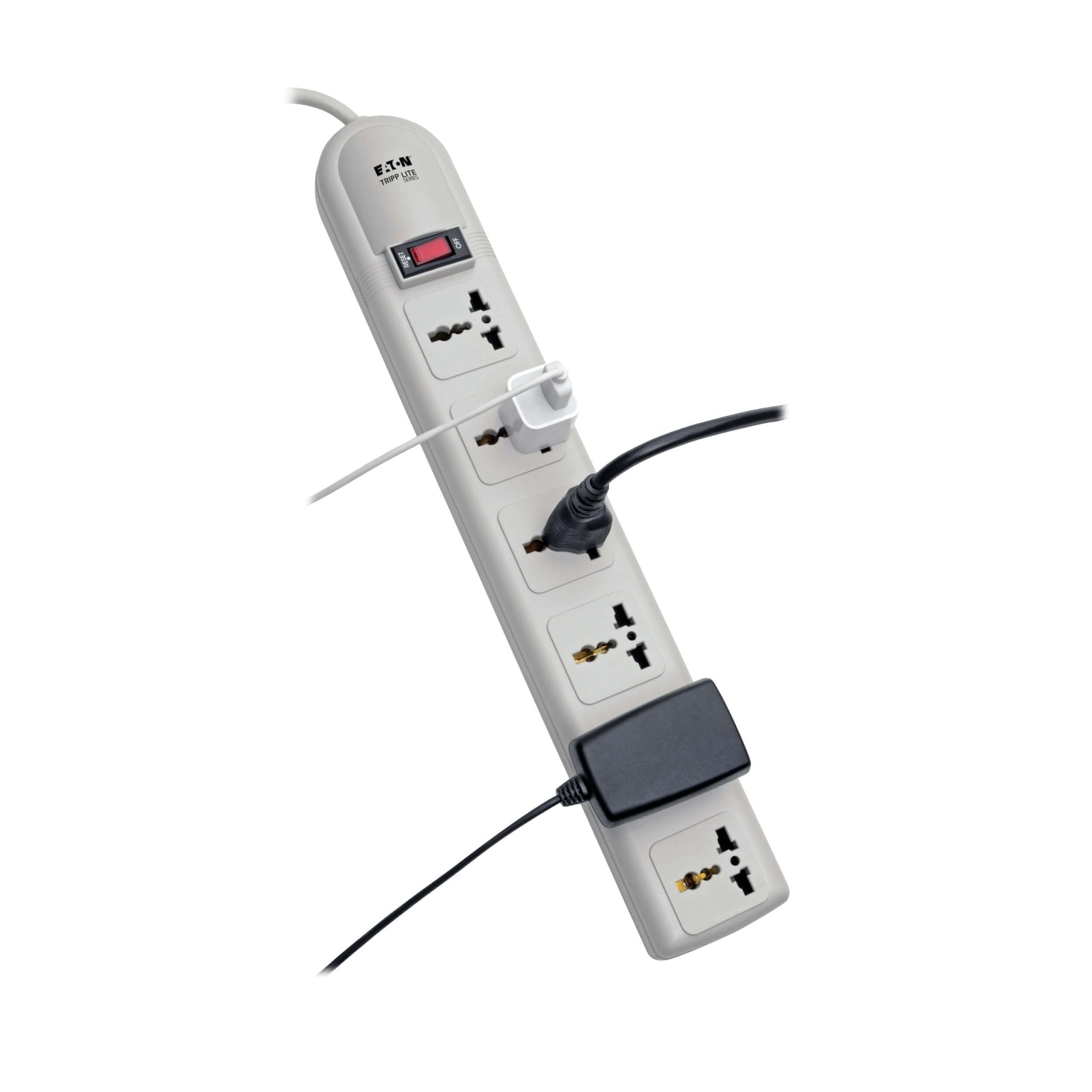 PROTECTOR DE SOBRETENSIÓN TRIPP LITE 6 SALIDAS UNIVERSAL, 750 J DE PROTECCIÓN – CABLE 1,8 M, IDEAL PARA PC O EQUIPOS SENSIBLES SUPER6OMNID - SMART BUSINESS