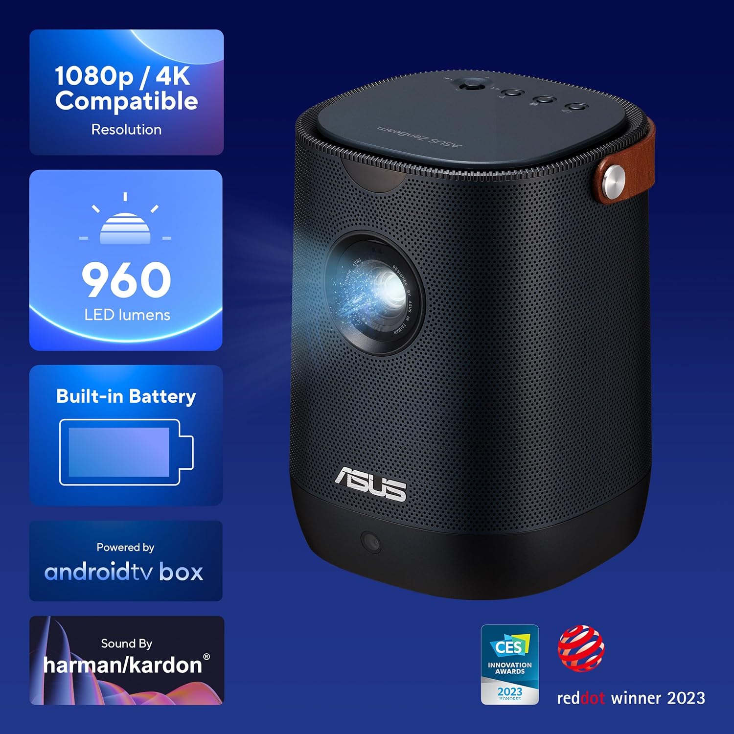 PROYECTOR ASUS ZEN BEAM LATTE L2 PORTATIL LED FHD (1280X720) 300 LUMENES HDMI AS L2 NV - SMART BUSINESS