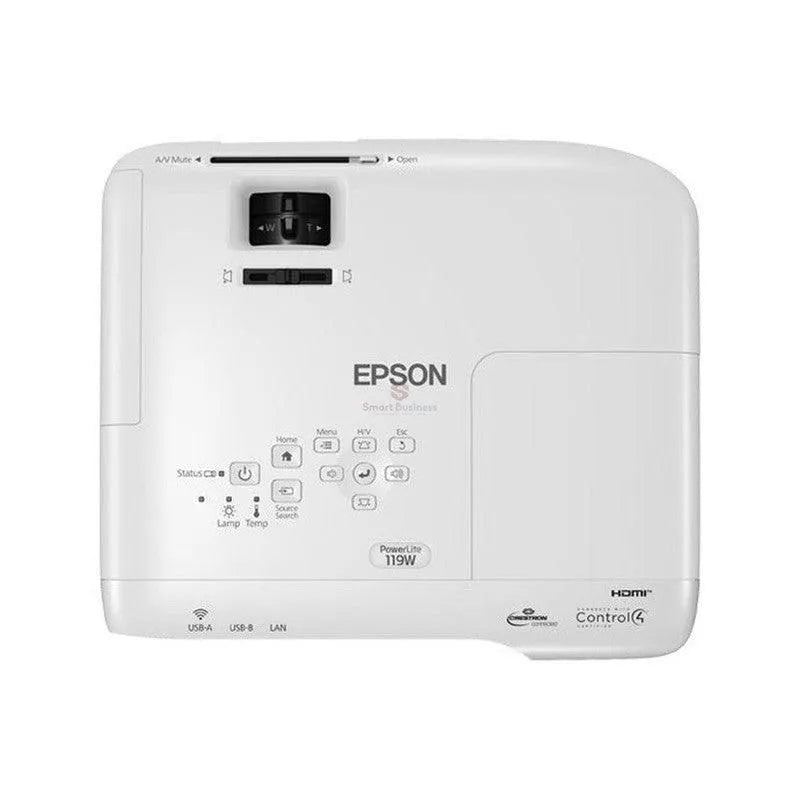 Proyector Epson Powerlite 119W 3Lcd, Wxga 1200 X 800, 4000 Lúmenes, Con Bocinas, Blanco - SMART BUSINESS