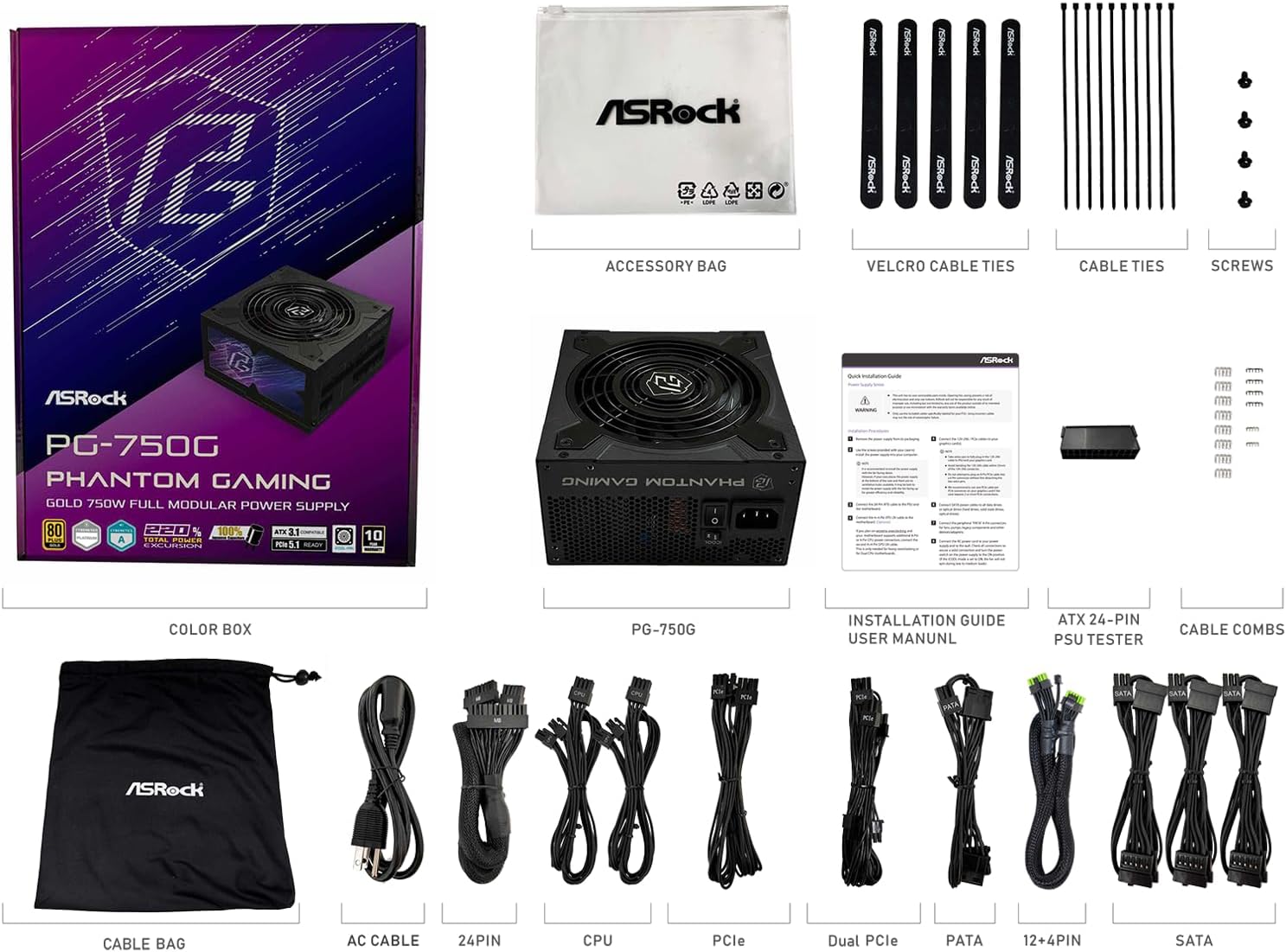 PS AR 750W 80+G FM PG - 750G PG-750G - SMART BUSINESS