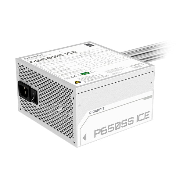 FUENTE DE ALIMENTACIÓN ATX GIGABYTE GP-P650SS ICE, 650W, 80 PLUS SILVER, EFICIENCIA ENERGÉTICA Y RENDIMIENTO ESTABLE