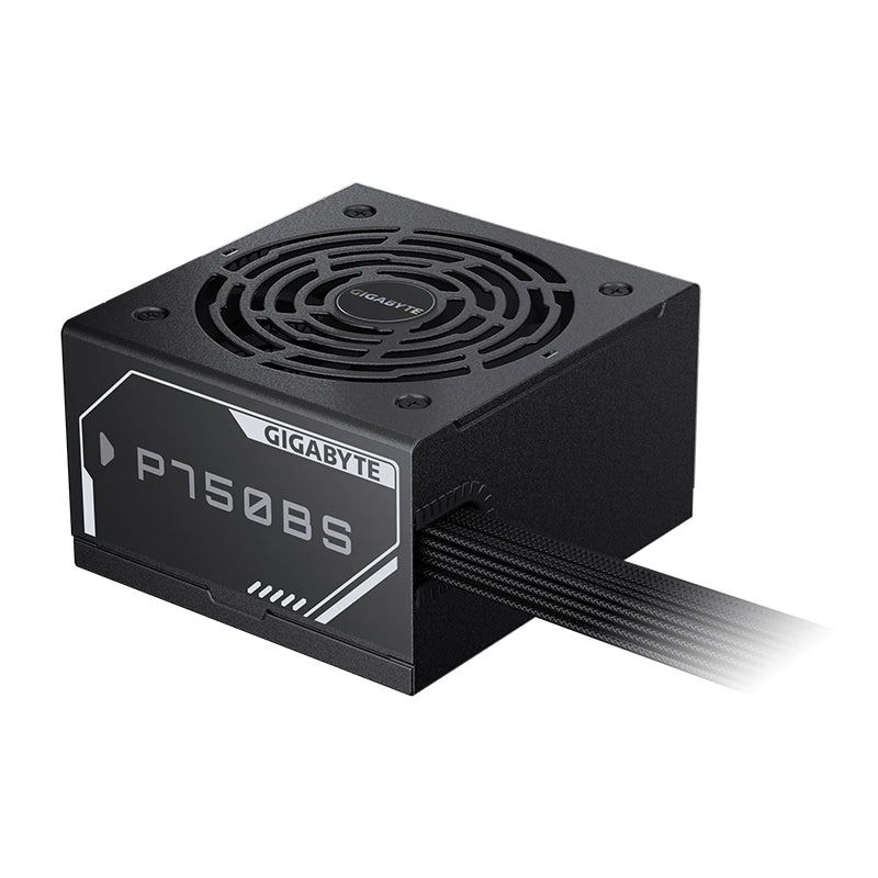 FUENTE DE PODER GIGABYTE P750BS, 750W REAL, CERTIFICACIÓN 80 PLUS BRONZE, VENTILADOR 120MM SILENCIOSO, CABLES PLANOS NEGROS