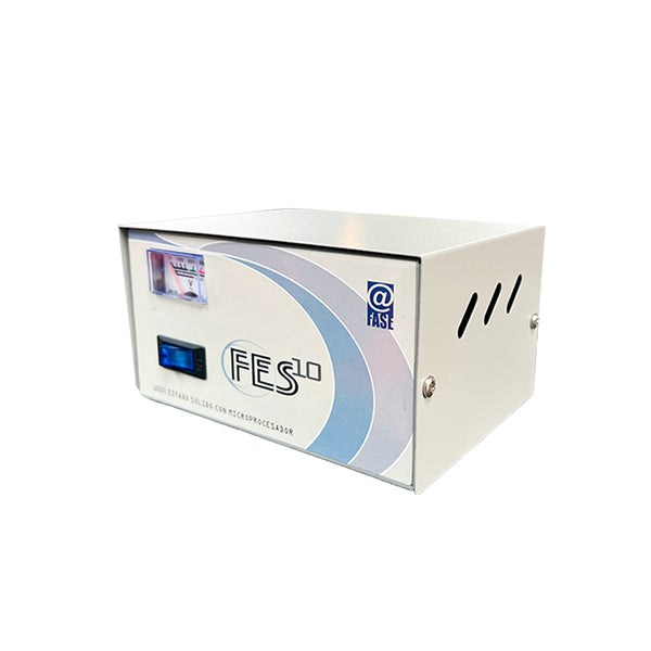 ESTABILIZADOR ELISE - FASE FES10, SÓLIDO, 1.0KVA, 220V, 4 TOMAS A 220V, 1 TOMA A 110V.