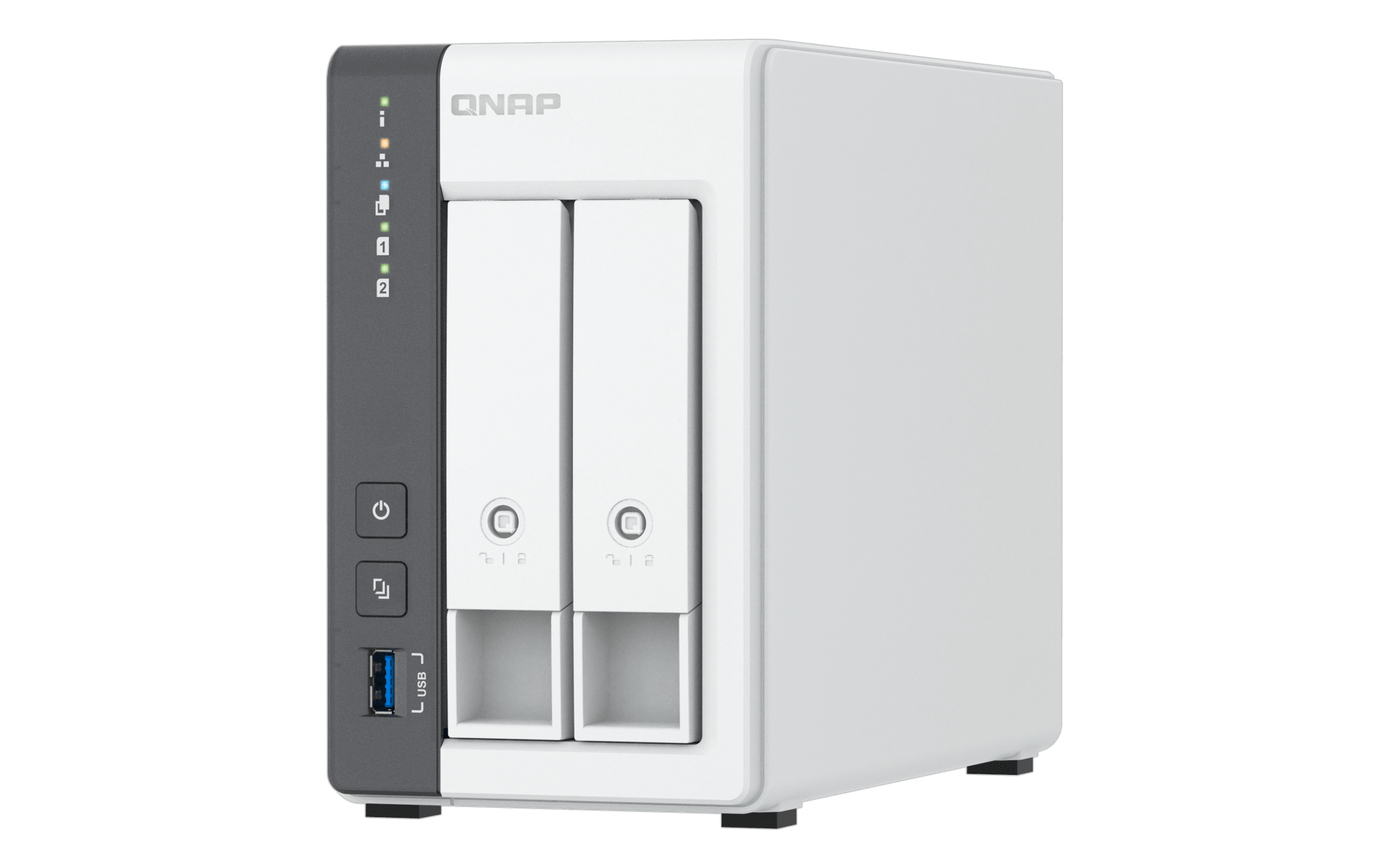 QNAP TS-216G-US, vista frontal derecha