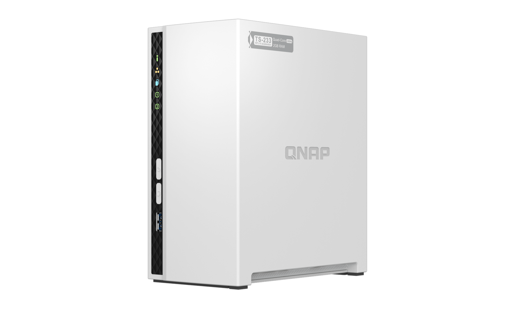 NAS QNAP TS-233-US — 616 1769998623 derecha — sin discos incluidos