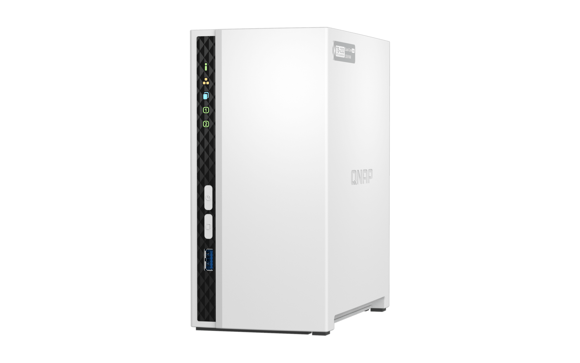 NAS QNAP TS-233-US — 616 1769998623 Right-angle-of-elevation — sin discos incluidos
