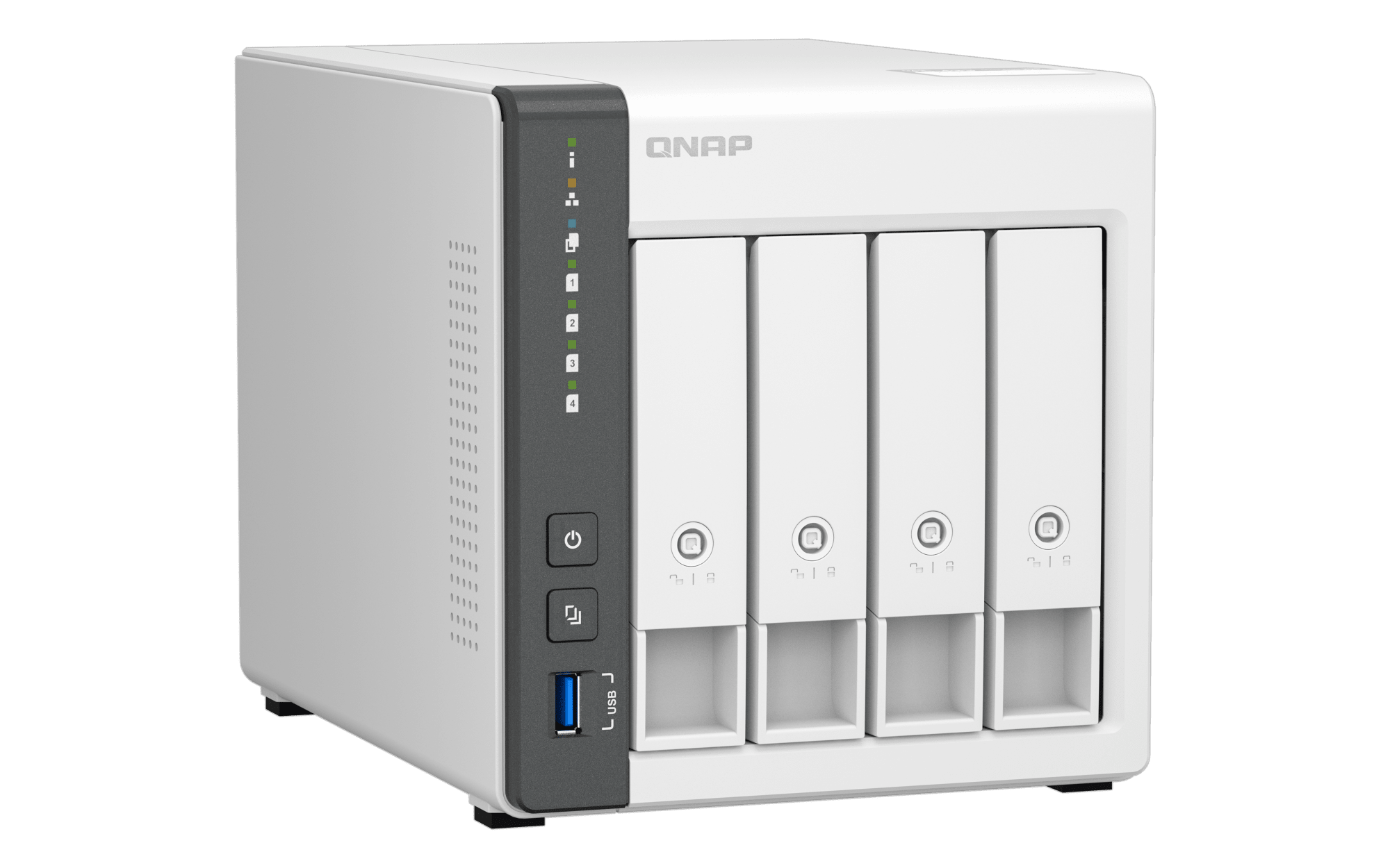 NAS QNAP TS-433-4G-US — 617 1769999234 izquierda20superior — sin discos incluidos