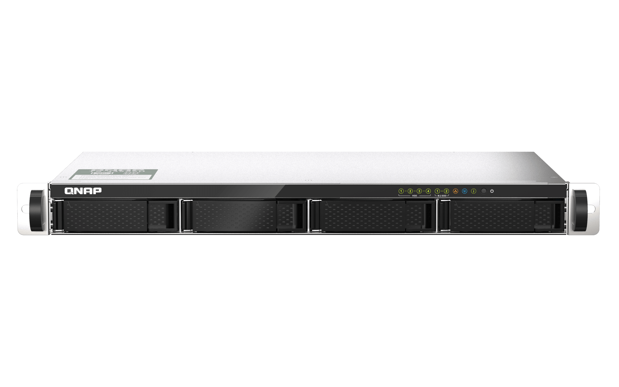 QNAP TS-435XEU-4G-US, vista frontal de las 4 bahías