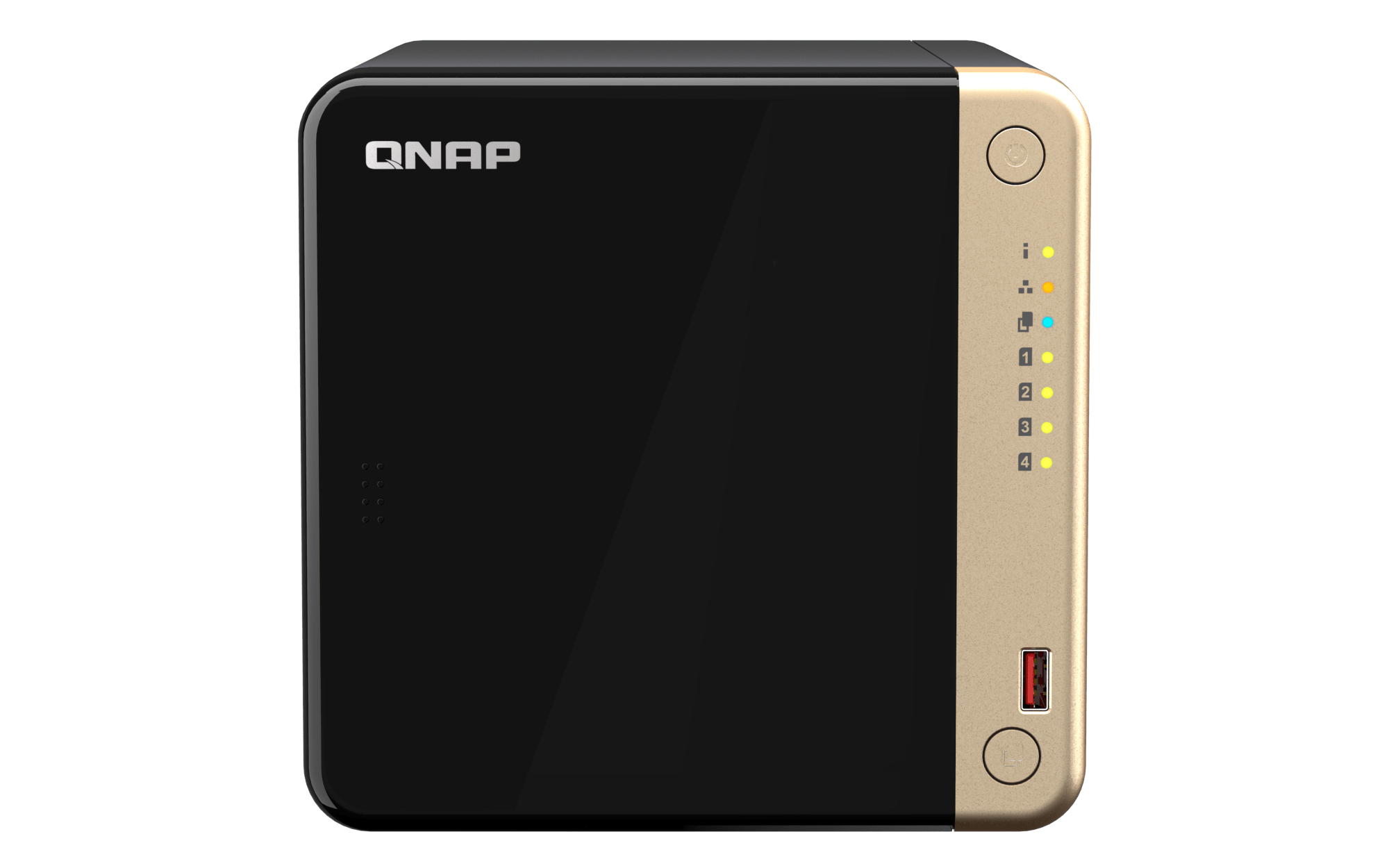 NAS QNAP TS-464-8G-US — frontal — sin discos incluidos