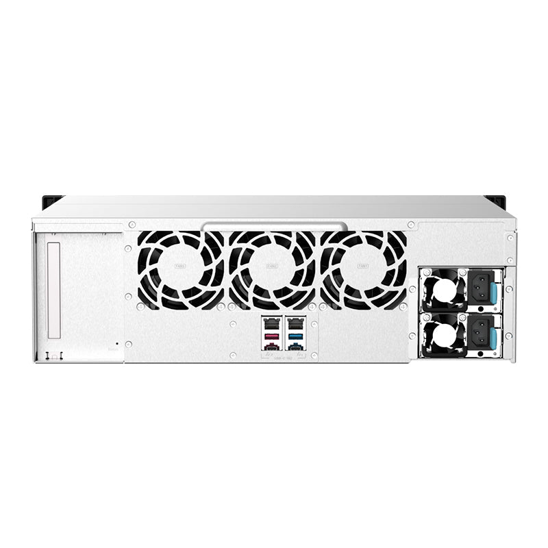 QNAP TS - 1673AU - RP - 16G NAS 16 - Bay, Ryzen V1500B 4 - Core 2.2GHz, 16GB DDR4, 2.5GbE x2, Rack 3U, RAID 0/1/5/6/10/50/60/JBOD, QTS 4.4.2, 5GB Flash, 3 años TS-1673AU-RP-16G-US - SMART BUSINESS