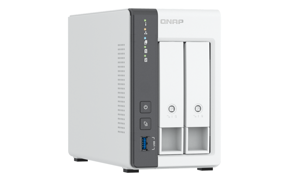 QNAP TS - 216G - US - EL NAS DE ESCRITORIO DE 2.5GBE DE 2 BAHÍAS MÁS ASEQUIBLE, EQUIPADO CON CPU ARM CORTEX - A55 DE CUATRO NÚCLEOS, NPU INTEGRADA Y 4 GB DE RAM DDR4 (SIN DISCO) TS-216G-US - SMART BUSINESS