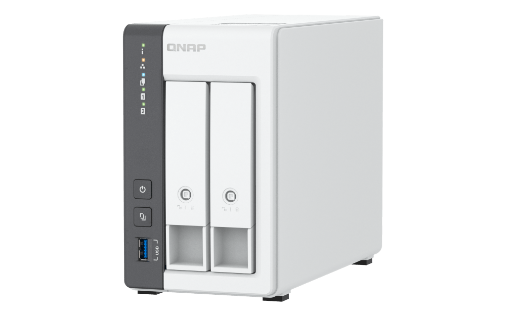QNAP TS - 216G - US - EL NAS DE ESCRITORIO DE 2.5GBE DE 2 BAHÍAS MÁS ASEQUIBLE, EQUIPADO CON CPU ARM CORTEX - A55 DE CUATRO NÚCLEOS, NPU INTEGRADA Y 4 GB DE RAM DDR4 (SIN DISCO) TS-216G-US - SMART BUSINESS