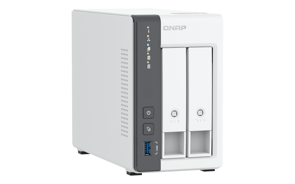 QNAP TS - 216G - US - EL NAS DE ESCRITORIO DE 2.5GBE DE 2 BAHÍAS MÁS ASEQUIBLE, EQUIPADO CON CPU ARM CORTEX - A55 DE CUATRO NÚCLEOS, NPU INTEGRADA Y 4 GB DE RAM DDR4 (SIN DISCO) TS-216G-US - SMART BUSINESS