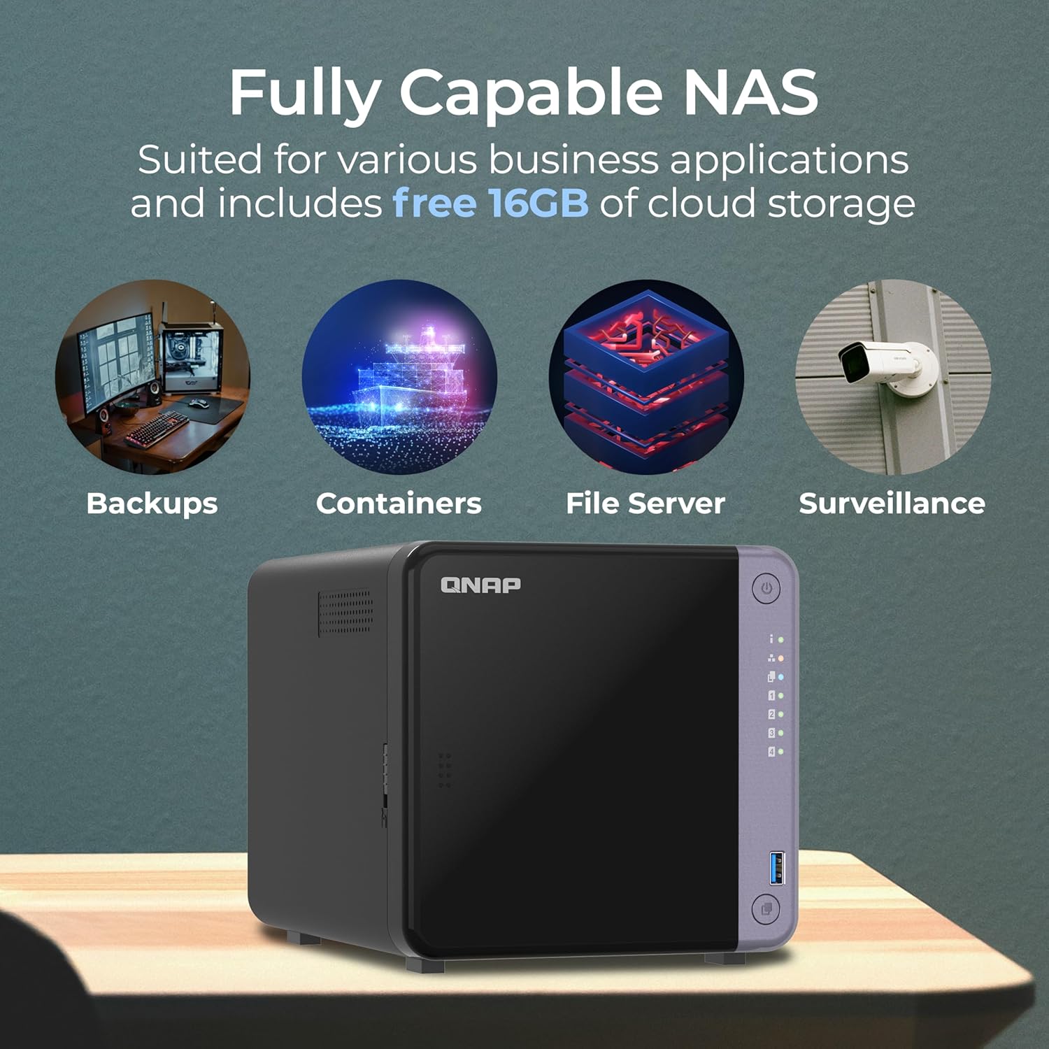 QNAP TS - 432X - 4G - US NAS DE ESCRITORIO DE 4 BAHÍAS Y 10 GBE CON PROCESADOR ARM ALPINE AL524 DE CUATRO NÚCLEOS Y 4 GB DDR4 RAM (SIN DISCO) TS-432X-4G-US - SMART BUSINESS