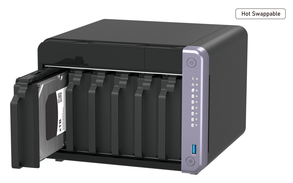 QNAP TS - 632X - 4G - US NAS DE ESCRITORIO DE 6 BAHÍAS Y 10GBE CON PROCESADOR ARM ALPINE AL524 DE CUATRO NÚCLEOS Y 4 GB DDR4 RAM (SIN DISCO) TS-632X-4G-US - SMART BUSINESS