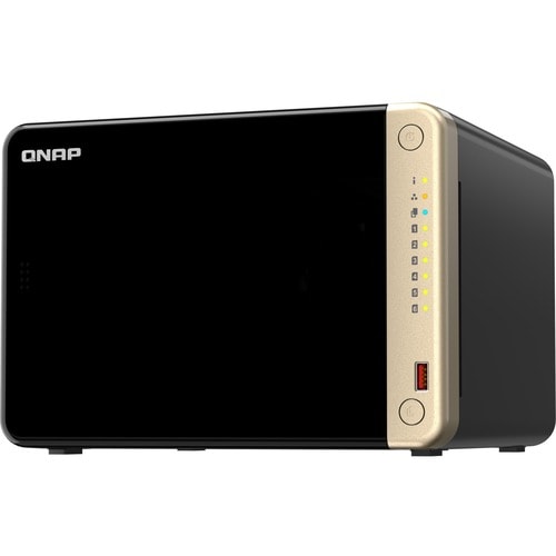 QNAP TS - 664 - 8G NAS 6 - BAY, INTEL CELERON QUAD - CORE, 8GB RAM DDR4, 2.5GBE X2, HDMI, RAID 0/1/5/6/10/JBOD, SATA 6GB/S, QTS 5.1 TS-664-8G-US - SMART BUSINESS