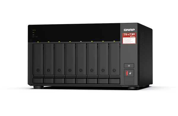 Qnap TS - 873A - SW5T - US - QNAP Desktop 8 - bay NAS/iSCSI IP - SAN with QSW - 1105 - 5T 2.5GbE x 5 ports unmanaged switch TS-873A-SW5T-US - SMART BUSINESS