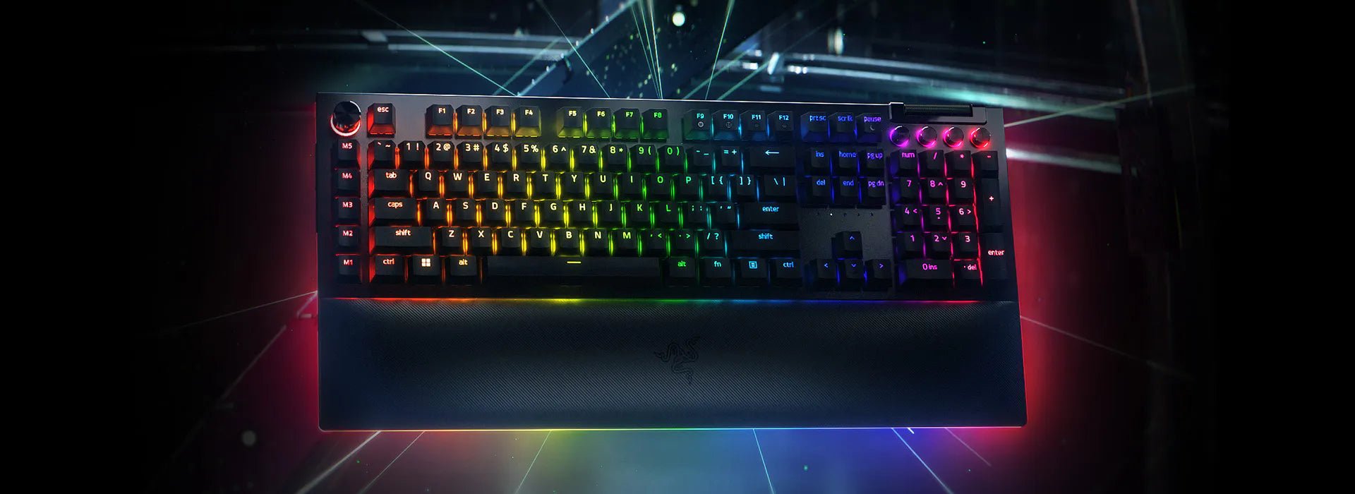 Teclado mecánico Razer BlackWidow V4 Pro Green Switch US negro