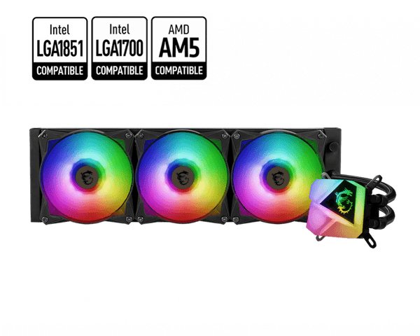 REFRIGERADOR LÍQUIDO DE CPU MSI MAG CORELIQUID C360 V2 WHITE, RGB, 360MM, ALTO RENDIMIENTO MAG CORELIQUID C360 V2 WHITE - SMART BUSINESS