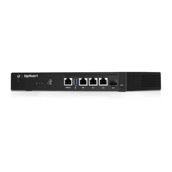 Router Ubiquiti EdgeRouter 4 ER‑4 3 Puertos Gigabit RJ45 + 1 Puerto SFP CPU Quad‑Core 1 GHz MIPS64 1GB RAM DDR3 4GB Flash Enrutamiento Avanzado L2/L3 EdgeOS Montaje en Escritorio o Rack ER-4 - SMART BUSINESS