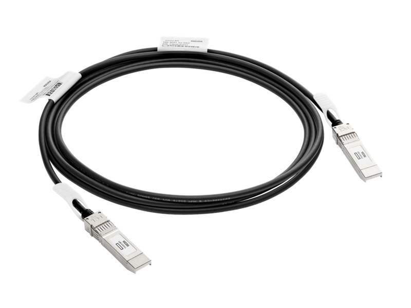 CABLE DE RED HPE J9283D SFP+ MACHO A MACHO 3 METROS COLOR NEGRO ALTA VELOCIDAD