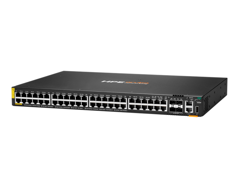 Switch HPE Networking Instant On Gigabit Ethernet CX 6200F, 48 Puertos PoE 10/100/1000Mbps + 4 Puertos SFP+, 370W, 176Gbit/s, 32768 Entradas - Administrable
