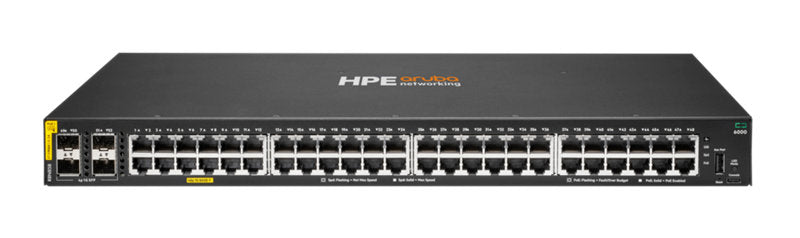 Switch HPE Aruba Networking CX 6000 R8N85B 48 Puertos PoE+ 370W vista principal