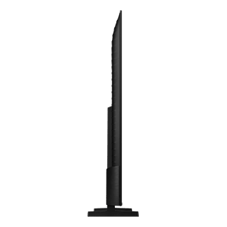 Samsung LH43BEFHLGGXPE, detalle lateral del marco y la base
