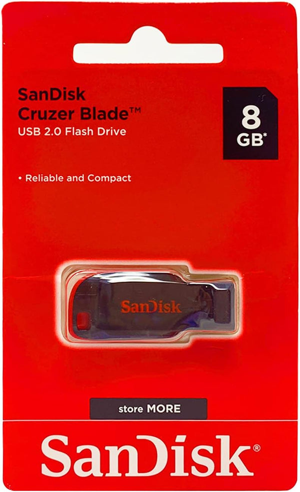 MEMORIA USB SANDISK 8GB CRUZER BLADE (SDCZ50-008G-B35) USB 2.0 | DISPOSITIVO DE ALMACENAMIENTO | NEGRO - SMART BUSINESS
