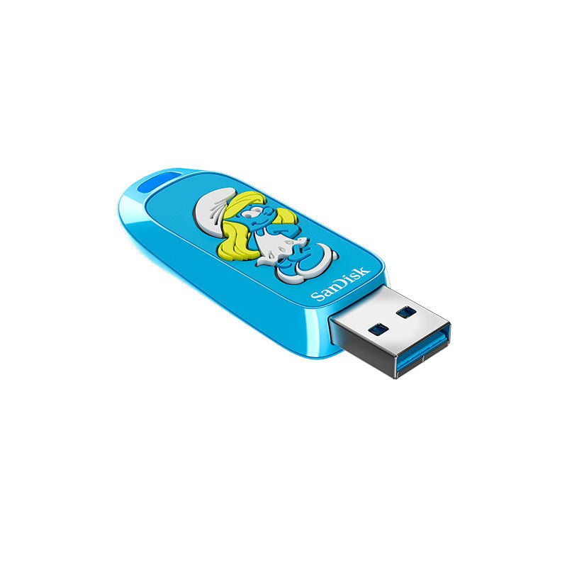 SANDISK SMURFS USB FLASH DRIVE 256 GB (SDCZIS‑256G‑G46) – EDICIÓN LIMITADA PITUFOS, USB 3.2 GEN 1, HASTA 130 MB/S, COMPACTO Y DIVERTIDO SDCZIS-256G-G46 - SMART BUSINESS